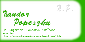 nandor popeszku business card
